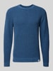 Pepe Jeans Strickpullover mit Label-Detail Modell 'Maddox' Blau