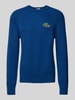 Lacoste Gebreide pullover met ribboorden Blauw