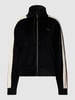 EA7 Emporio Armani Sweatjack met labeldetail, model 'TRAIN' Zwart