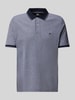 Fynch-Hatton Poloshirt met labelstitching Marineblauw