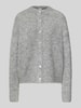 ICHI Relaxed fit gebreid jack met wol, model 'Bela' Lichtgrijs