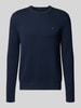 Tommy Jeans Regular fit gebreide pullover van zuiver katoen Marineblauw