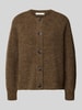 Selected Relaxed Fit Strickjacke aus Woll-Mix Modell 'LULU' Taupe