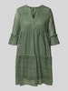 Vero Moda Regular Fit Spitzenkleid aus Baumwoll-Mix Modell 'HONEY' Schilf