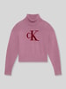 Calvin Klein Jeans Regular Fit Pullover aus reiner Baumwolle Bordeaux