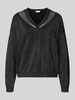 Liu Jo Sport Sweter o luźnym kroju z mieszanki wiskozy w dzianinowym stylu Czarny