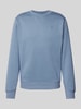 G-Star Raw Sweatshirt met labelstitching Rookblauw