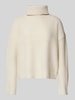 Vero Moda Regular Fit Rollkragenpullover aus Baumwoll-Mix Modell 'OMEGA' Ecru