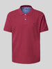 Fynch-Hatton Regular Fit Poloshirt mit Logo-Stitching Bordeaux