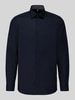 OLYMP Level 5 Body fit zakelijk overhemd van pure katoen model 'Level Five' Marineblauw