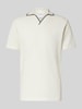 SELECTED HOMME Slim fit poloshirt met V-hals, model 'SANGEV' Zand