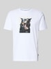 BOSS Orange Slim fit T-shirt van puur katoen, model 'TE_DOBERMANN' Wit