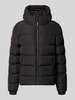 Superdry Steppjacke mit Label-Stitching und Kapuze Black