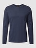 camel active Longsleeve mit kurzer Knopfleiste Marine