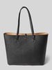 Lauren Ralph Lauren Tote bag van runderleer met labelapplicatie, model 'KARLY' Zwart
