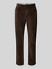 Knowledge Cotton Apparel Regular fit corduroy broek met steekzakken, model 'CHUCK' Donkerbruin