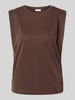 Jake*s Collection Top aus Modal-Mix mit Rundhalsausschnitt Dunkelbraun