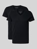MCNEAL T-Shirt mit V-Ausschnitt im 2er-Pack Black