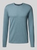 Christian Berg Men Regular fit pullover van puur katoen in gebreide look Metallic turquoise gemêlee