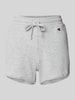 CHAMPION Sweatshorts met labeldetail Lichtgrijs