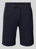 Guess Activewear Korte broek met elastische band en tunnelkoord, model 'ALDWIN' Marineblauw