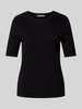 Christian Berg Woman Selection Strickshirt mit Rundhalsausschnitt Black