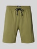 BOSS Regular Fit Sweatshorts mit Tunnelzug Modell 'Mix&Match' Oliv