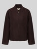 Selected Regular Fit Blouson aus Woll-Mix Modell 'JACQUELINE' Dunkelbraun