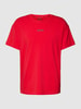 HUGO Oversized T-shirt met labelprint, model 'Linked' Rood