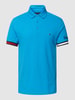Tommy Hilfiger Poloshirt met labelstitching, model 'FLAG' Koningsblauw