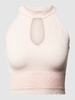 Guess Korte top met kant, model 'LILA' Roze