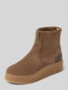 Marc O'Polo Plateau-Stiefel mit samtigen Innenfutter Taupe