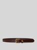 Lauren Ralph Lauren Riem van echt leer met logodetail Donkerbruin