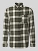 JACK & JONES Slim Fit Freizeithemd aus reiner Baumwolle Modell 'James' Oliv