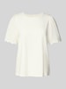 Vila T-shirt met broderie anglaise, model 'CELIANA' Wit
