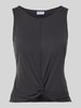 PIECES Regular Fit Top aus Viskose-Mix Modell 'ANORA' Black