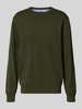 Fynch-Hatton Strickpullover aus reiner Baumwolle mit Logo-Stickerei Khaki
