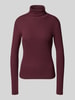 Vero Moda Slim Fit Langarmshirt mit Baumwollanteil Modell 'CHLOE' Bordeaux