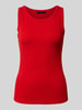 Oui Tanktop in riblook Rood