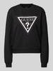 Guess Sweatshirt mit Label-Stitching Modell 'PYTHON' BLACK