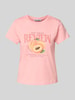 Review T-Shirt mit Label-Print Rosa