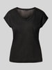 Only Regular fit T-shirt met viscose, model 'SILVERY' Zwart