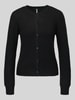 PIECES regular fit gebreid jack met wol model 'MALOU' BLACK