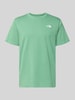 The North Face T-shirt z Wyhaftowane logo i Okrągły dekolt Zielony