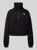 The North Face Cropped Sweatshirt mit Stehkragen Modell "Glacier" Black