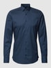 OLYMP Level Five Slim fit zakelijk overhemd met all-over print Marineblauw