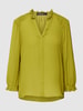 Marc Cain Blouse met smokdetails Rietgroen
