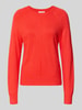 Christian Berg Woman Sweter z dzianiny z prążkowanymi wykończeniami  Jasnoczerwony melanż