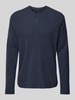 JOOP! Jeans Longsleeve mit geripptem Rundhalsausschnitt Modell 'Iram' Marine