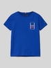 Tommy Hilfiger Kids T-Shirt mit Label-Print Blau